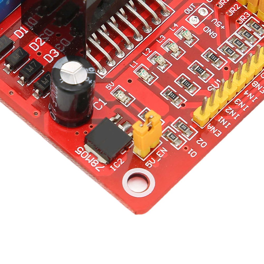Motor Driver L298N - L298N โมดูลไดรเวอร์สเต็ปเปอร์มอเตอร์ 5V-35V 2A ไดรเวอร์มอเตอร์แบบ Dual