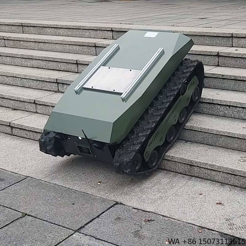 Robot Track - แชสซีรถบรรทุกดั๊มพ์แบบตีนตะขาบพร้อมความสามารถในการปีนบันได แพลตฟอร์มหุ่นยนต์ตีนตะขาบสำหรับดับเพลิงและกู้ภัย