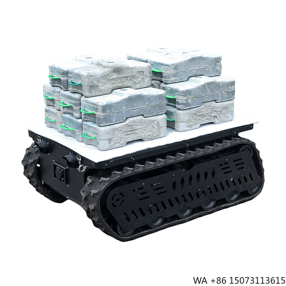 Robot Track - แชสซีหุ่นยนต์ตีนตะขาบ RC รับน้ำหนัก 300-600 กก. พร้อมรางยางสำหรับปีนบันได