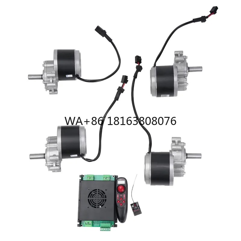 Robot Kit - ชุดมอเตอร์เกียร์แบบแปรงถ่าน 4WD 24V 250W 75RPM 120RPM