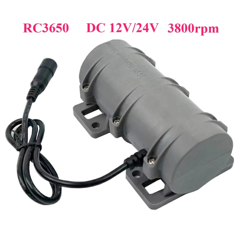 Dc Motor 12V - RC3650 ความเร็วสูง 3800RPM DC มอเตอร์สั่นสะเทือนปรับ 12V