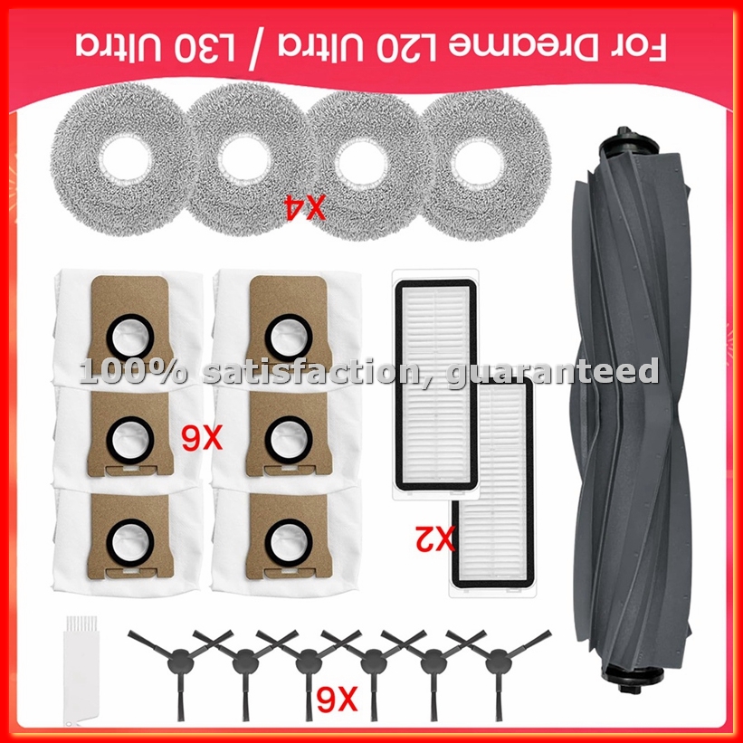 Robot Kit - สำหรับ L20 อัลตร้า/L30 อัลตร้าชุดอุปกรณ์เสริมเครื่องดูดฝุ่นหุ่นยนต์ แปรงด้านข้างหลัก แผ่นกรองเฮปา