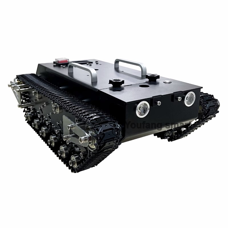 Tracked Robot Chassis - โหลด 30 กก.RC ถังโลหะ Track 12V