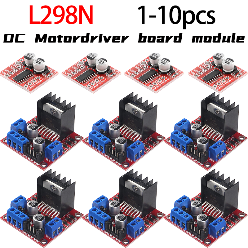 Motor Driver L298N - L298N โมดูลไดร์เวอร์จอ DC L298N สเต็ปเปอร์มอเตอร์อัจฉริยะรถหุ่นยนต์เบรดบอร์ด Peltier
