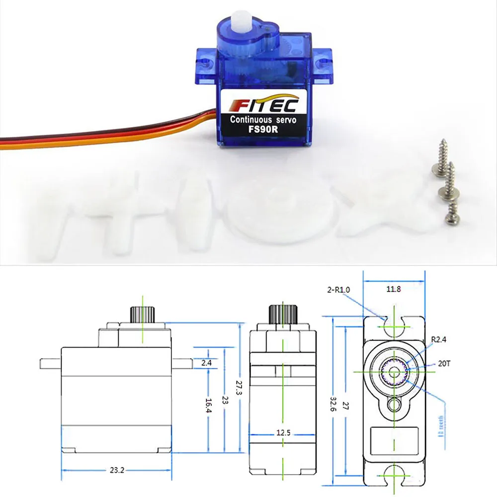 Feetech Mini FS90R Micro Servo - Micro Servo บทวิจารณ์และราคา