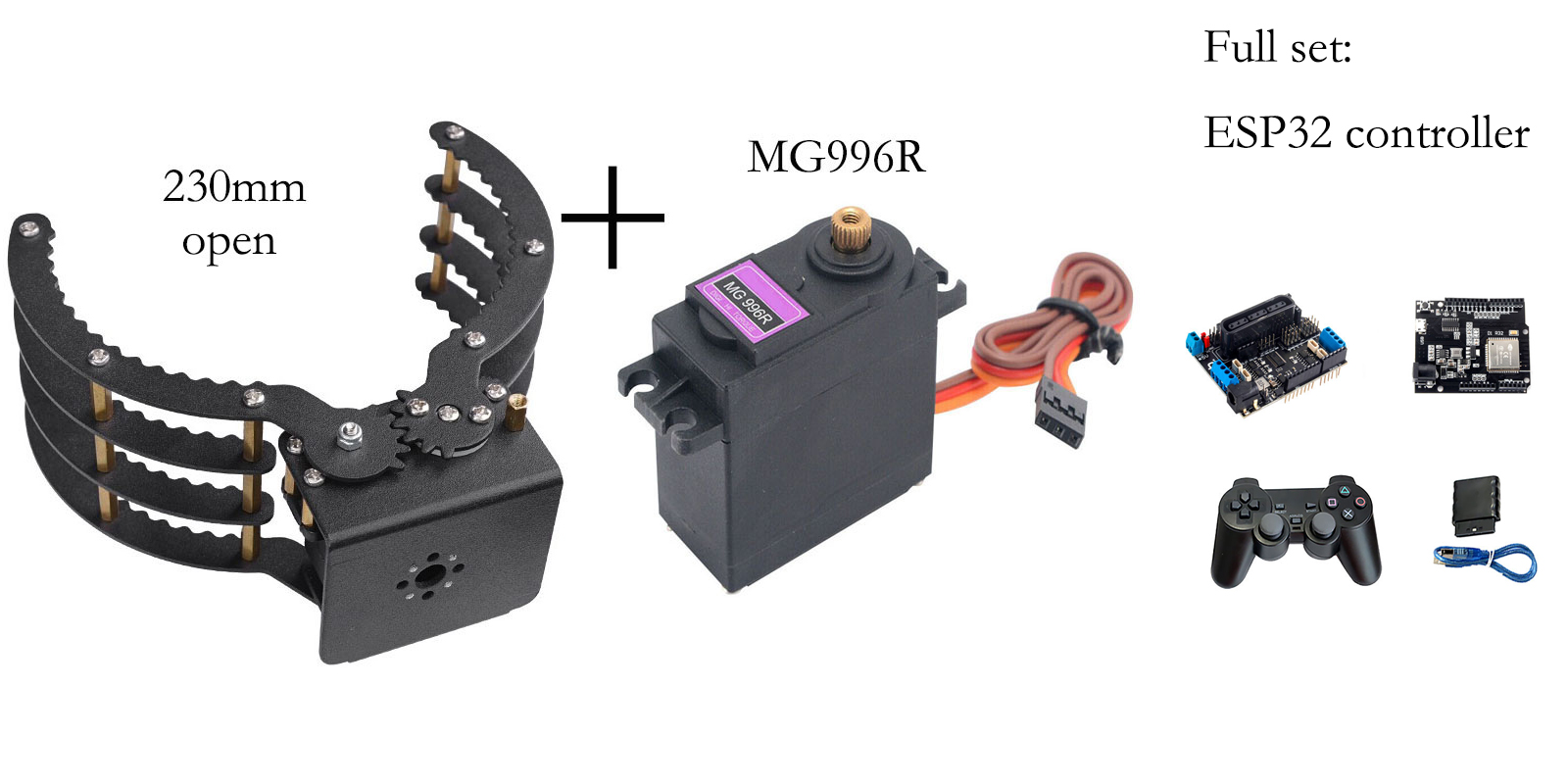 ชุดอุปกรณ์ DIY แขนกลหุ่นยนต์ พ - Robot Gripper Claw บทวิจารณ์และราคา